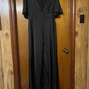 SHEIN Classic Black Maxi Dress